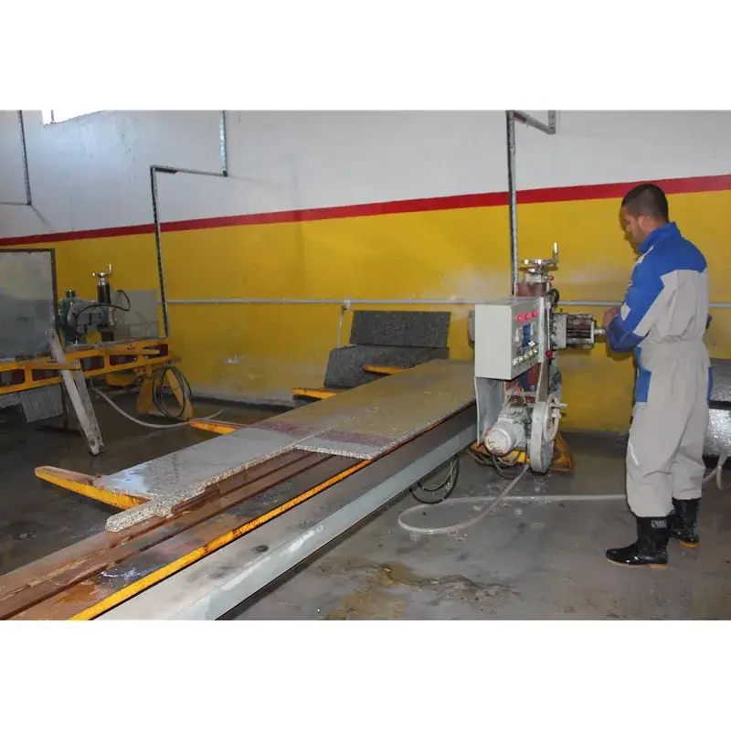 Single Head Stone Edge Profiling Grinding Polishing Machine Customer Case