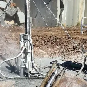 Stone Marble Granite Quarry Hydraulic Pneumatic DTH Vertical Drilling Machine
