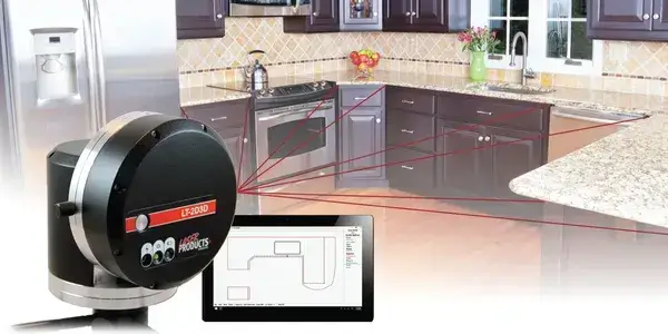 Using a laser digital templator for kitchen countertops