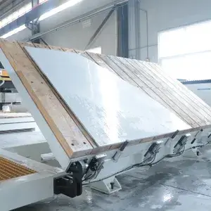 Hydraulic 85 degree tilting worktable for bridge saw