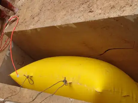 Air Pushing Bag Safety Protocols Tipping Massive Blocks Without Blowouts