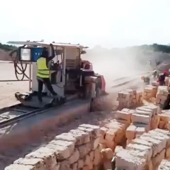 Extracting porous laterite and tuff stone