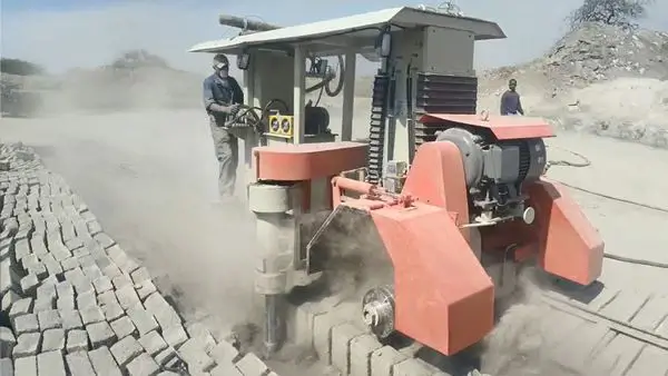 High speed limestone quarry extraction