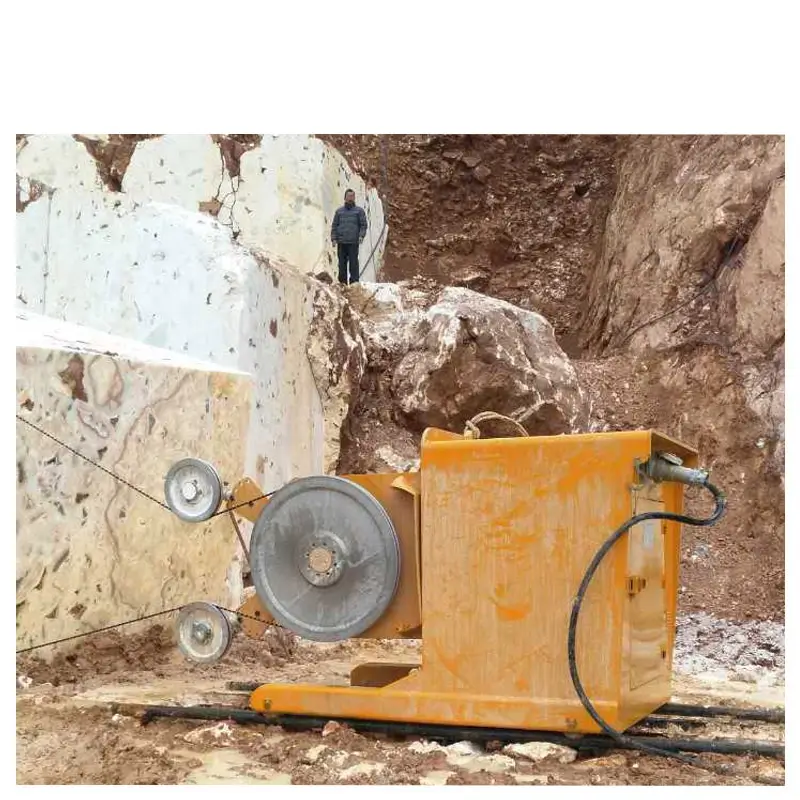 Diamond Wire Saw For Travertine block extraction in Turkey