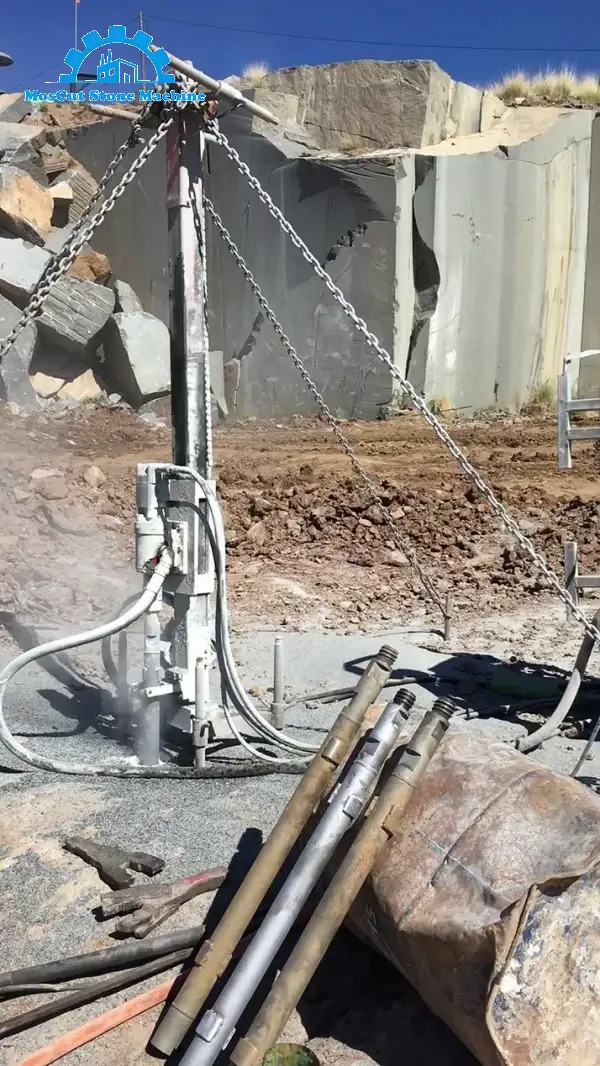 Stone Marble Granite Quarry Hydraulic Pneumatic DTH Vertical Drilling Machine